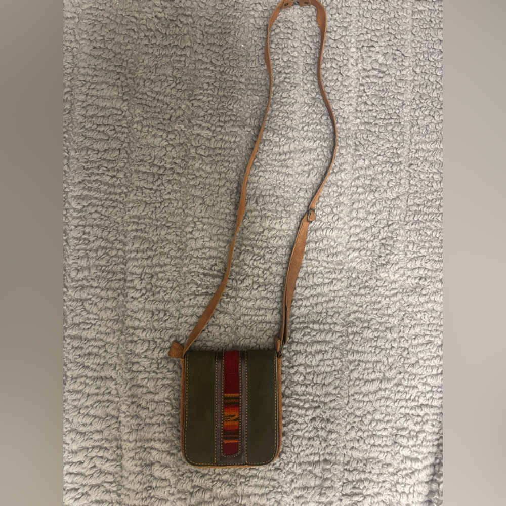 Green and Brown Hippie Crossbody Bag